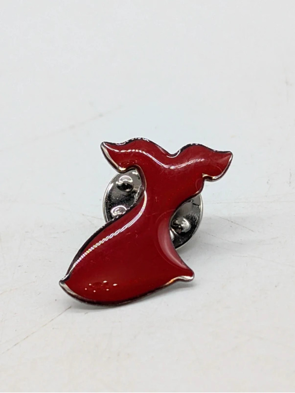 Vintage Red Dress Enamel Lapel Pin AHA Go Red For Women